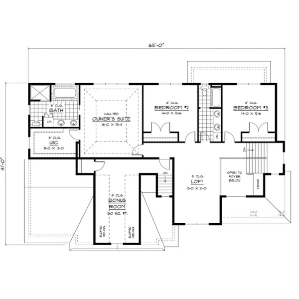 Neoclassical House Plan Second Floor - Gabrielle Traditional Home 091D-0452 - Search House Plans and More