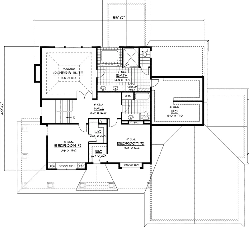 Craftsman House Plan Second Floor - Prague Manor Luxury Home 091D-0453 - Shop House Plans and More