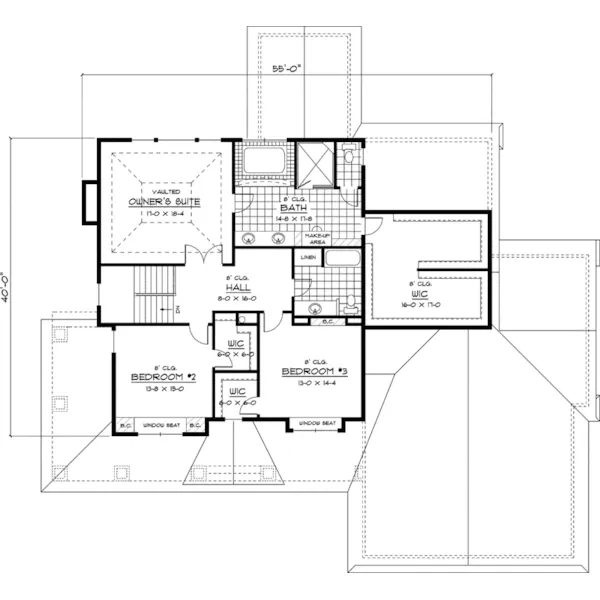 Arts & Crafts House Plan Second Floor - Prague Manor Luxury Home 091D-0453 - Shop House Plans and More