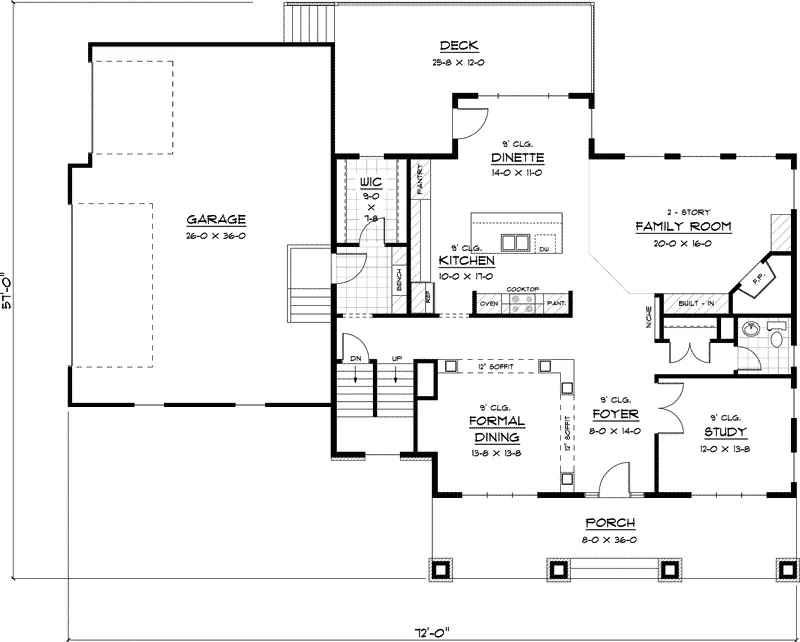 Country House Plan First Floor - Abbotsford Way Bungalow Home 091D-0455 - Search House Plans and More