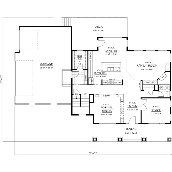 Bungalow House Plan First Floor - Abbotsford Way Bungalow Home 091D-0455 - Search House Plans and More