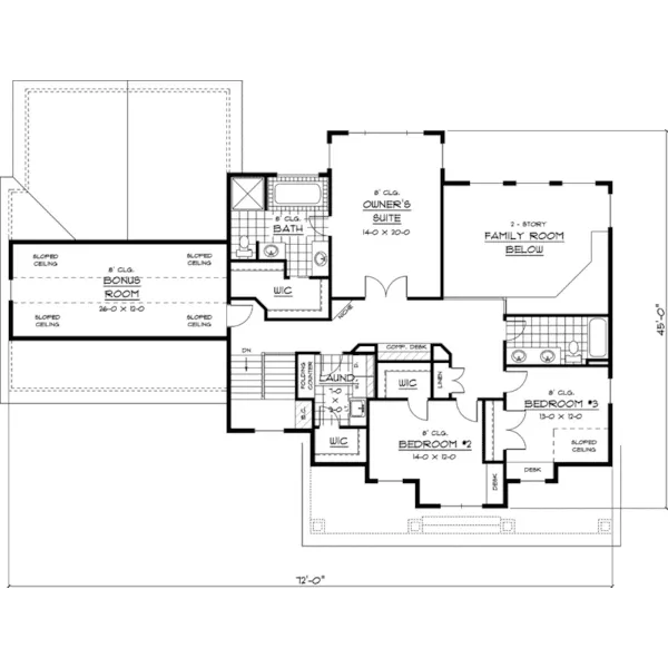 Bungalow House Plan Second Floor - Abbotsford Way Bungalow Home 091D-0455 - Search House Plans and More