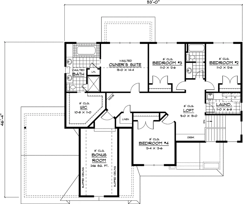 Country House Plan Second Floor - Ballina English Cottage Home 091D-0456 - Search House Plans and More