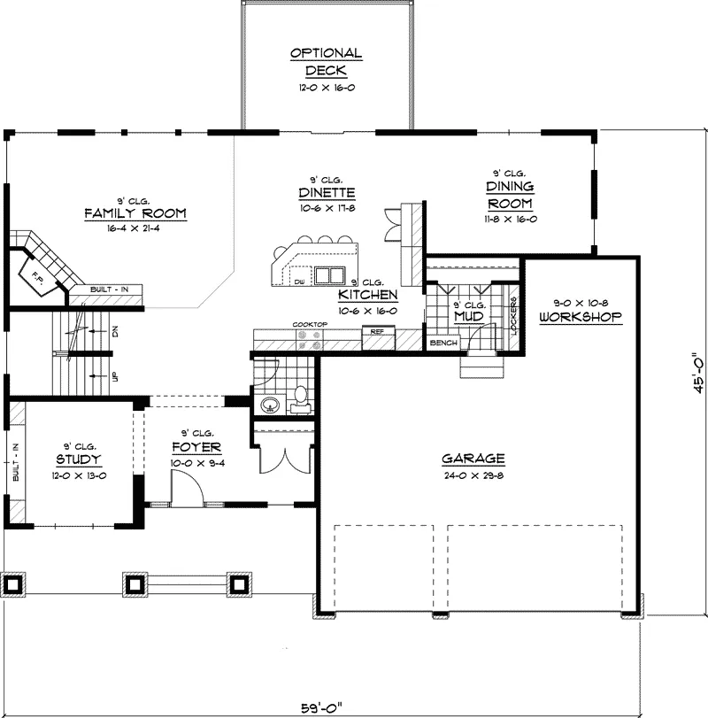 Country House Plan First Floor - Cottagemill Victorian Home 091D-0458 - Search House Plans and More