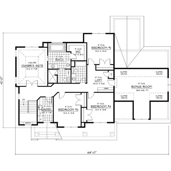 Colonial House Plan Second Floor - Burberry Luxury Country Home 091D-0459 - Search House Plans and More