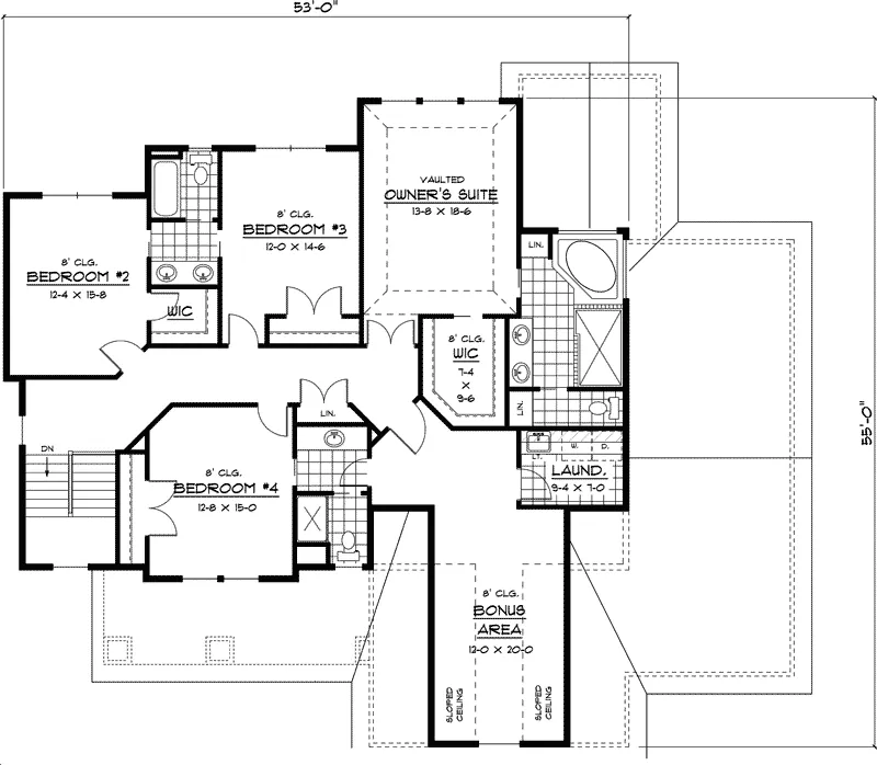 Craftsman House Plan Second Floor - Sugar Crest Craftsman Home 091D-0460 - Shop House Plans and More