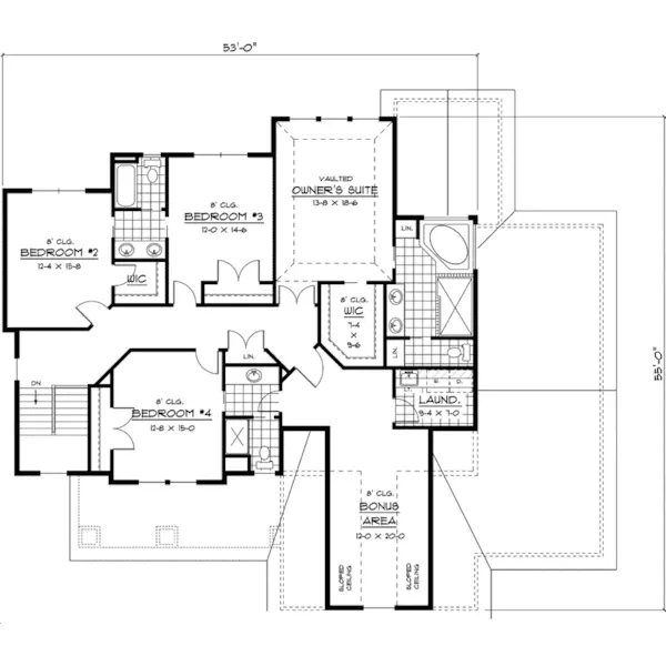 Craftsman House Plan Second Floor - Sugar Crest Craftsman Home 091D-0460 - Shop House Plans and More