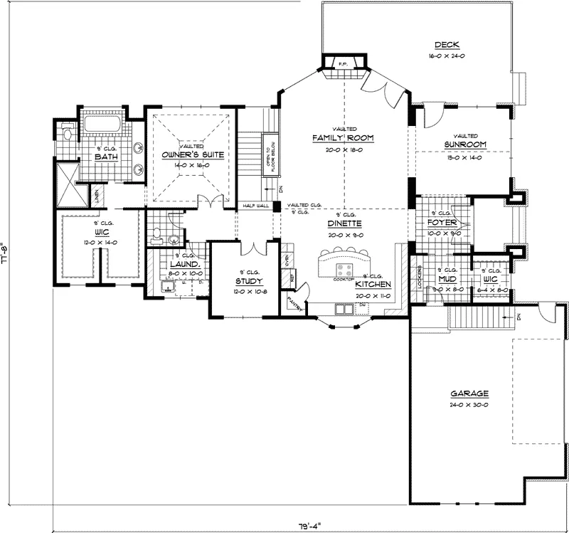 Luxury House Plan First Floor - Foster Hill Craftsman Home 091D-0464 - Search House Plans and More