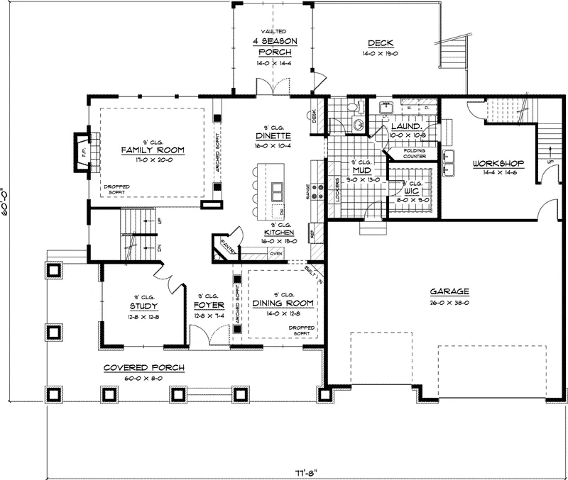 Luxury House Plan First Floor - Bellarmine Bay Arts And Crafts Home 091D-0465 - Search House Plans and More