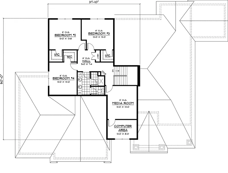 Luxury House Plan Second Floor - McGowan Luxury Home 091D-0466 - Shop House Plans and More