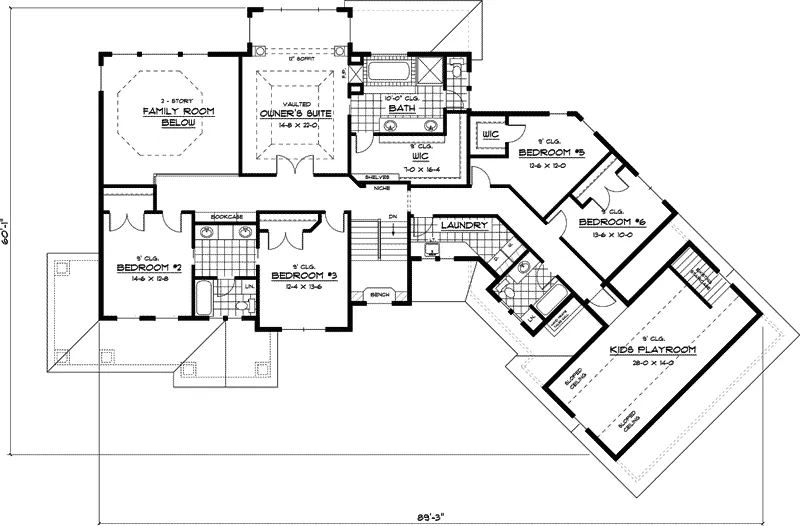 Country House Plan Second Floor - Modeso Craftsman Home 091D-0468 - Shop House Plans and More
