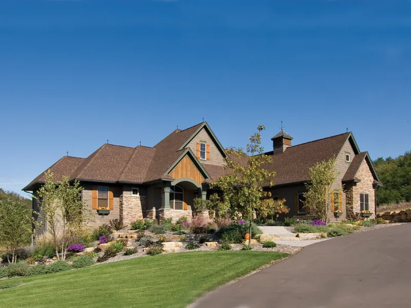 European Style Ranch With Rustic Exterior