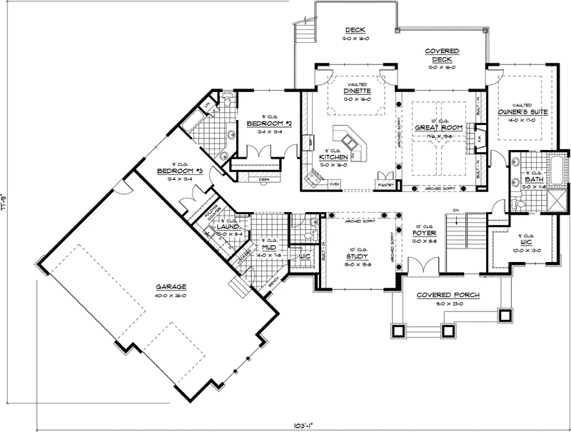 Luxury House Plan First Floor - Donnell Spring Craftsman Home 091D-0473 - Search House Plans and More