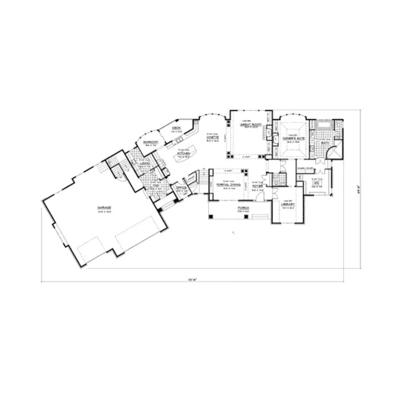 Craftsman House Plan First Floor - Oak Terrace Rustic Luxury Home 091D-0475 - Shop House Plans and More