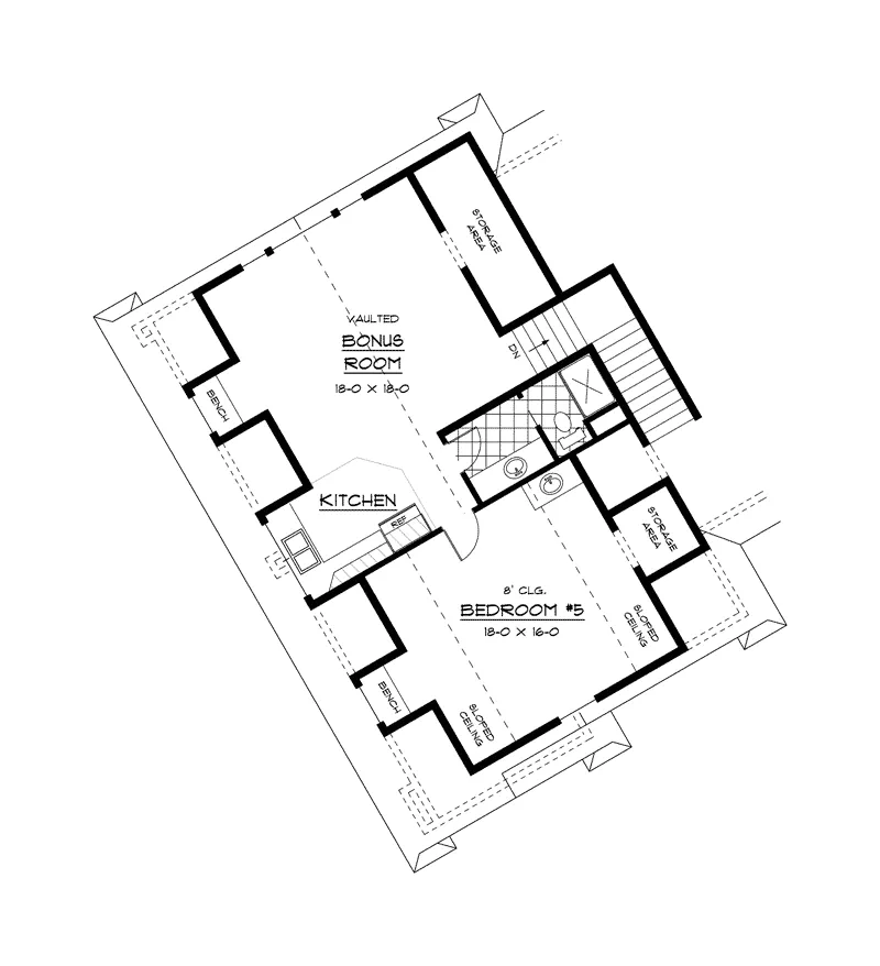 Traditional House Plan Bonus Room - Paloma Luxury Home 091D-0476 - Shop House Plans and More