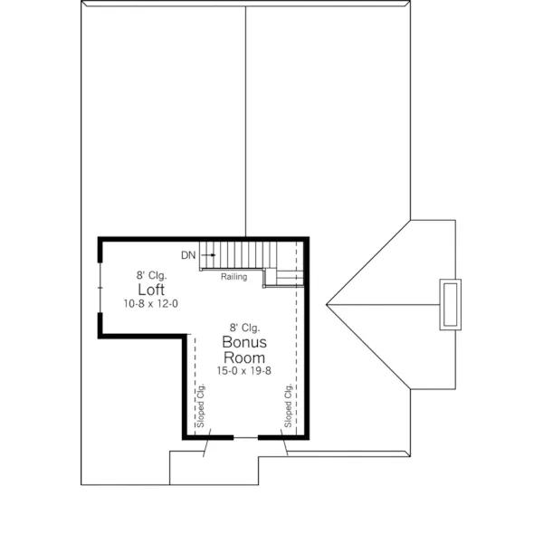 Shingle House Plan Second Floor - Piedmont Hollow Cabin Home 091D-0477 - Shop House Plans and More