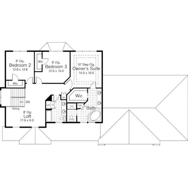 Country House Plan Second Floor - Campion Country Home 091D-0491 - Search House Plans and More