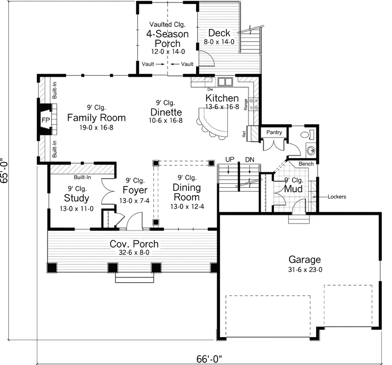Country House Plan First Floor - Catherine Country Home 091D-0497 - Search House Plans and More