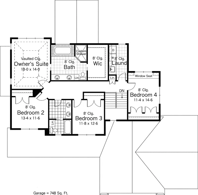Country House Plan Second Floor - Catherine Country Home 091D-0497 - Search House Plans and More