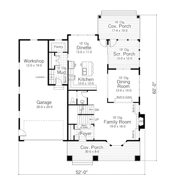 Tudor House Plan First Floor - Bavarian Country Bungalow Home 091D-0499 - Search House Plans and More