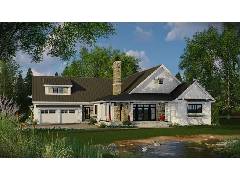 Cabin & Cottage House Plan Front Photo 02 - Canoe Cove Modern Farmhouse 091D-0506 - Search House Plans and More