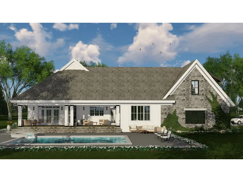 Modern House Plan Rear Photo 01 - Dickson Hollow Country Cottage 091D-0507 - Shop House Plans and More