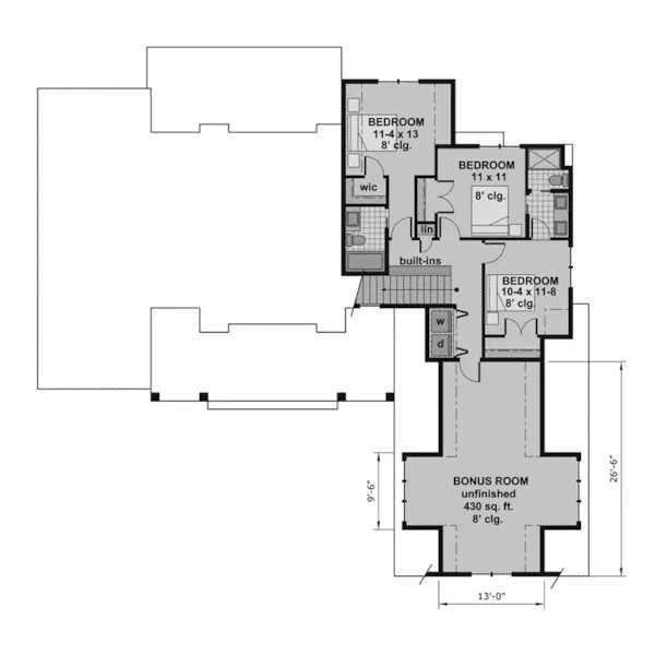 Lake House Plan Second Floor - Sophia Lane Modern Farmhouse 091D-0508 - Shop House Plans and More