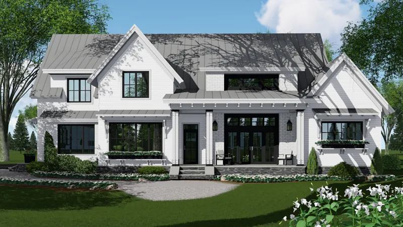 Southern House Plan Front Image - Americana Modern Farmhouse 091D-0509 - Shop House Plans and More