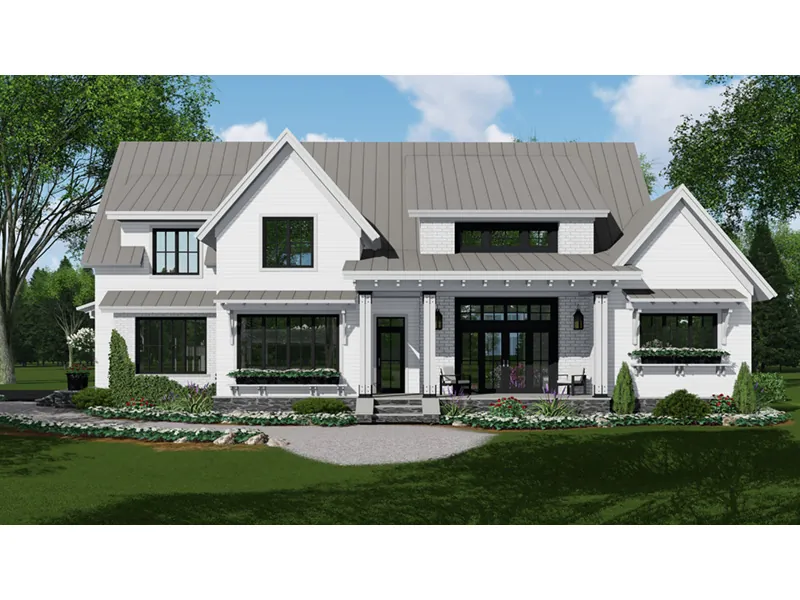 Southern House Plan Front Photo 03 - Americana Modern Farmhouse 091D-0509 - Shop House Plans and More