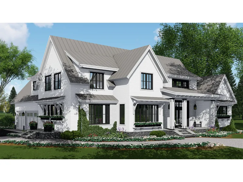 Florida House Plan Front Photo 04 - Americana Modern Farmhouse 091D-0509 - Shop House Plans and More