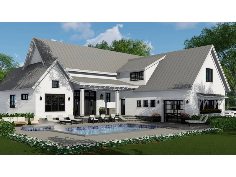 Country House Plan Rear Photo 03 - Americana Modern Farmhouse 091D-0509 - Shop House Plans and More