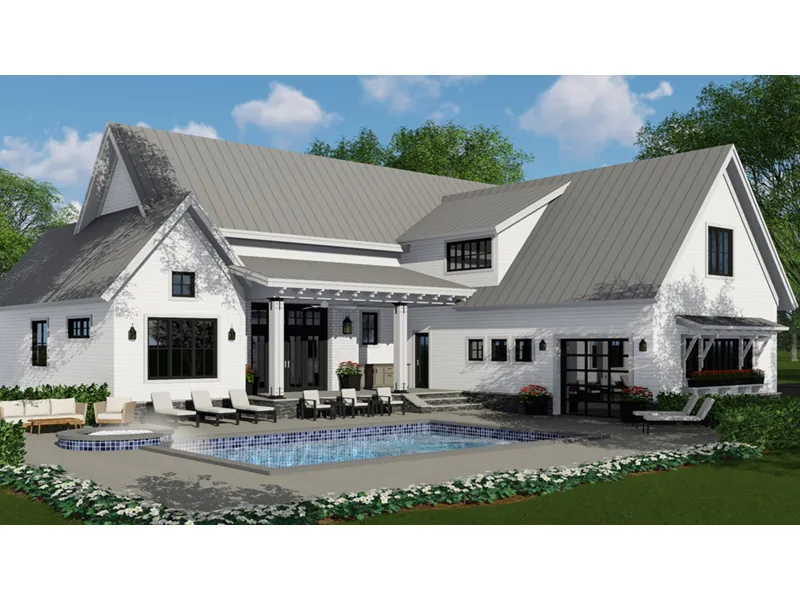 Country House Plan Rear Photo 06 - Americana Modern Farmhouse 091D-0509 - Shop House Plans and More