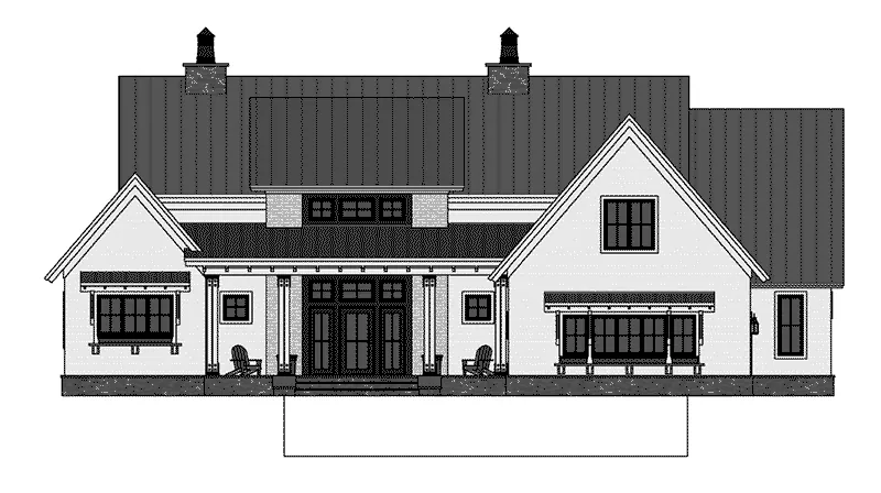 Lake House Plan Front Elevation - Swan Creek Modern Farmhouse 091D-0510 - Shop House Plans and More