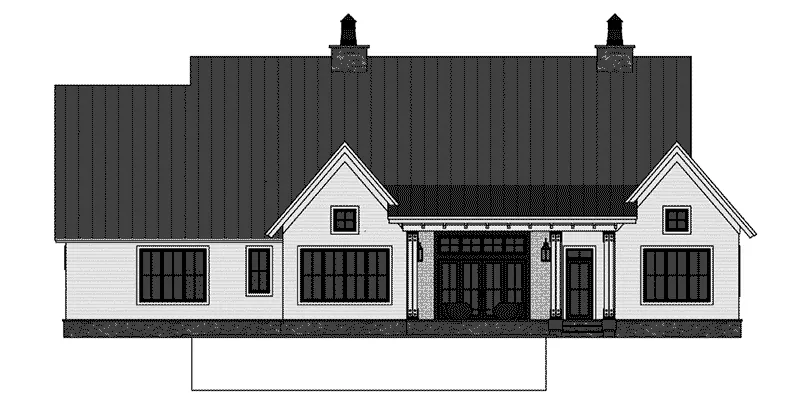 Lake House Plan Rear Elevation - Swan Creek Modern Farmhouse 091D-0510 - Shop House Plans and More