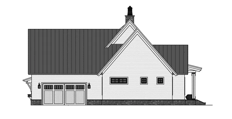 Lake House Plan Right Elevation - Swan Creek Modern Farmhouse 091D-0510 - Shop House Plans and More
