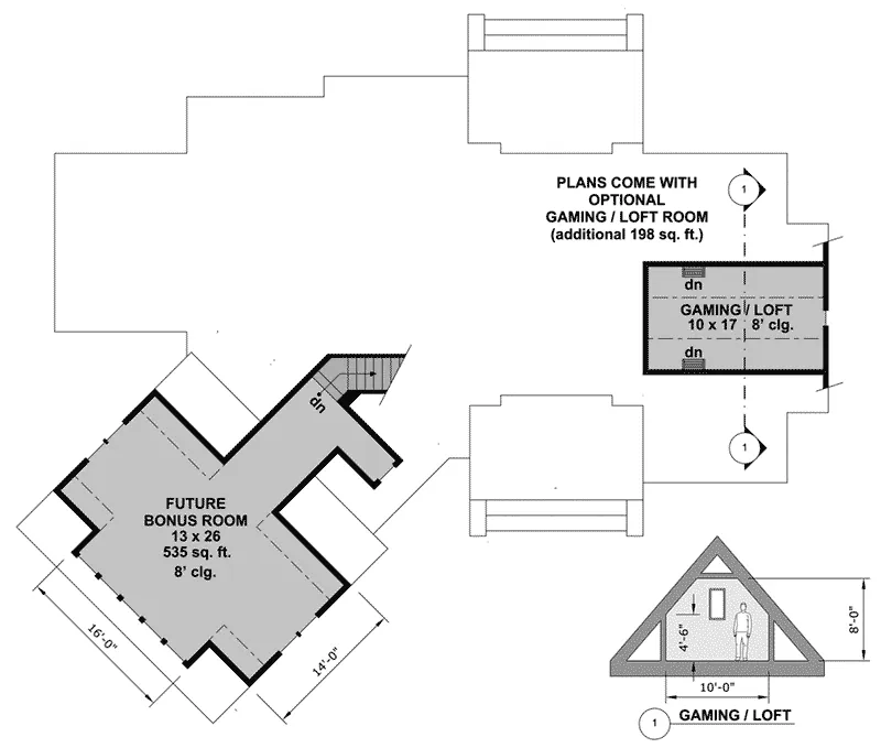 Modern Farmhouse Plan Bonus Room - 091D-0511 - Shop House Plans and More