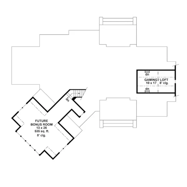 Modern House Plan Second Floor - Ashby Marsh Modern Farmhouse 091D-0511 - Shop House Plans and More