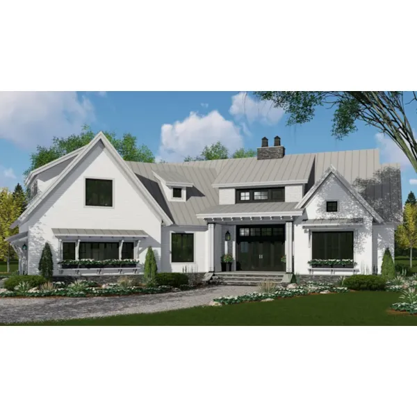 Modern House Plan Front of Home - Ashby Marsh Modern Farmhouse 091D-0511 - Shop House Plans and More