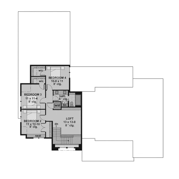 Sunbelt House Plan Second Floor - Beacon Bay Modern Farmhouse 091D-0515 - Shop House Plans and More