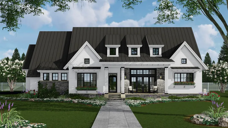Southern House Plan Front of Home - 091D-0516 - Shop House Plans and More