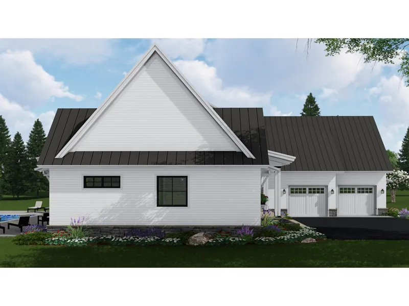 Florida House Plan Side View Photo 01 - Ellis Hill Modern Farmhouse 091D-0517 - Search House Plans and More