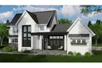 Modern Farmhouse Plan Front of Home - Atwell Creek Modern Farmhouse 091D-0518 - Shop House Plans and More