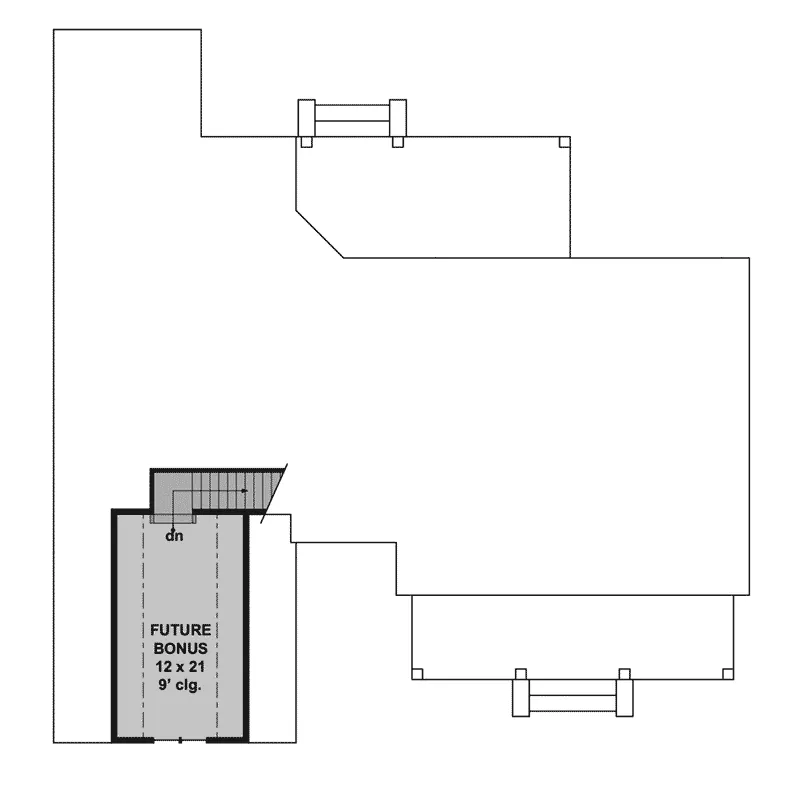 Craftsman House Plan Bonus Room - Terry Hill Modern Farmhouse 091D-0521 - Shop House Plans and More