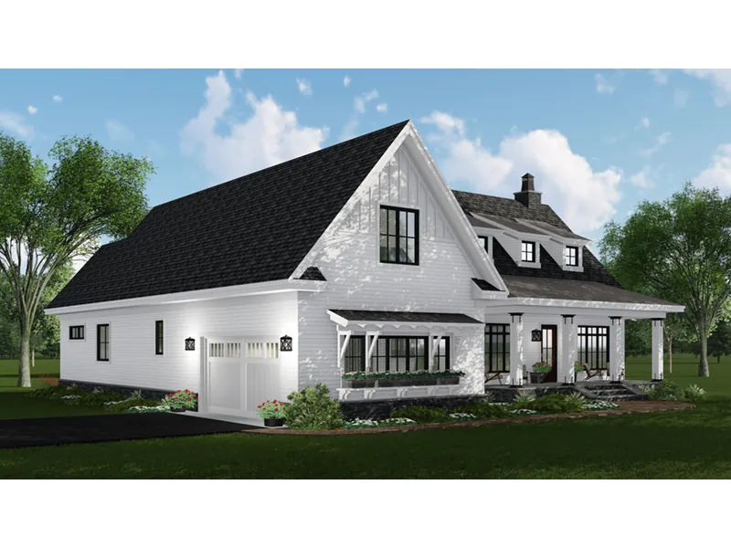 Florida House Plan Side View Photo 01 - Terry Hill Modern Farmhouse 091D-0521 - Shop House Plans and More