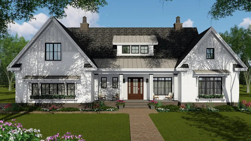 Country House Plan Front of Home - Southwin Modern Farmhouse 091D-0523 - Shop House Plans and More