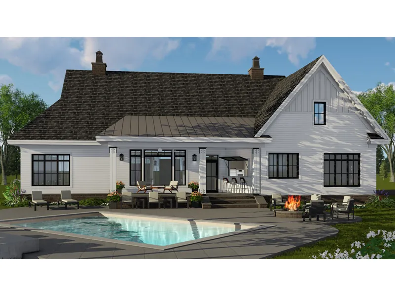 Country House Plan Rear Photo 02 - Southwin Modern Farmhouse 091D-0523 - Shop House Plans and More