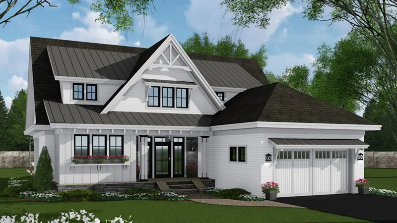 Lake House Plan Front of Home - Abeline Modern Farmhouse Home 091D-0527 - Search House Plans and More