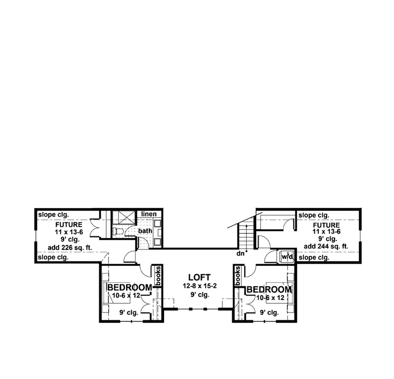Mountain House Plan Second Floor - Southern Comfort Farmhouse 091D-0528 - Shop House Plans and More