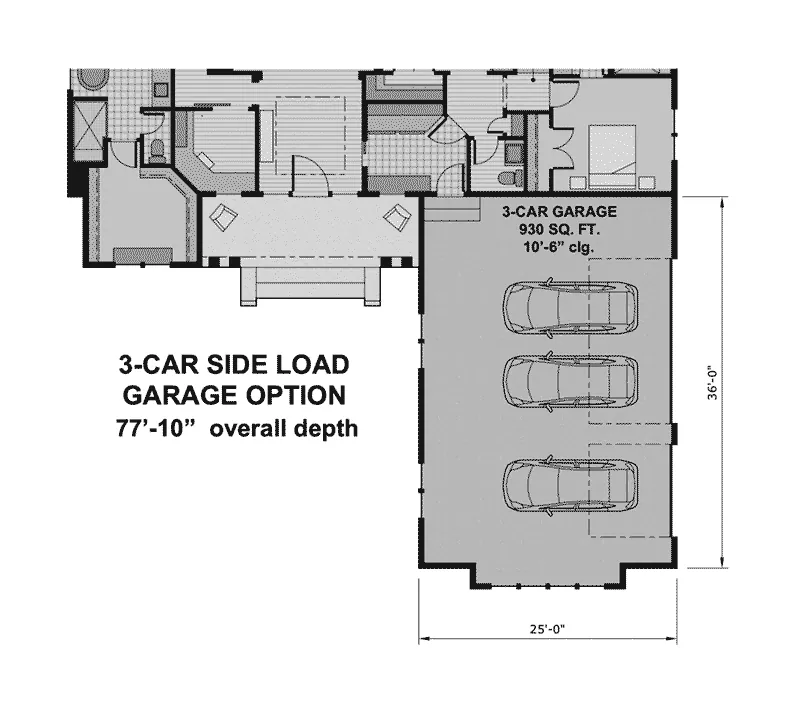 Farmhouse Plan Garage Floor Plan - Kerston Hill Modern Farmhouse 091D-0530 - Search House Plans and More