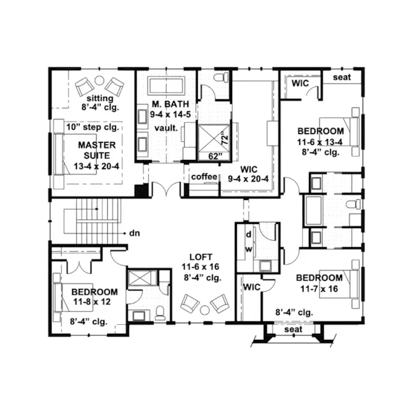 European House Plan Second Floor - Ballard Lane Modern Farmhouse 091D-0535 - Shop House Plans and More